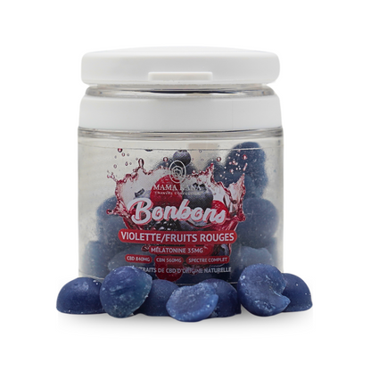 Bonbons 1400mg CBD + Mélatonine - Fruits rouges