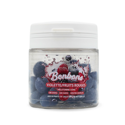 Bonbons 1400mg CBD + Mélatonine - Fruits rouges