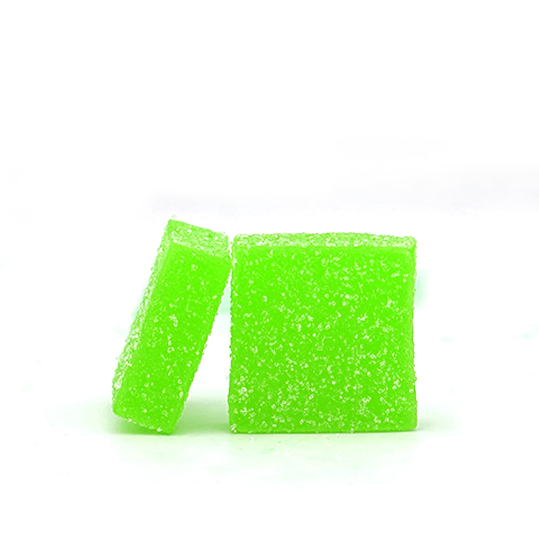 CBD 5 mg and THC 5 mg candies - Sour Diesel Apple 🍏